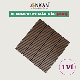 Mua Sàn Vỉ Gỗ Nhựa Composite Cao Cấp  Lót Sàn Ban Công Nhà Tắm  Vỉ Dày Chắc Chắn Có Vít Ốc Dưới Nan  Màu Nâu Mới  Dễ Dàng Lắp Đặt