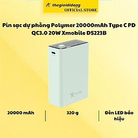 Hình ảnh Pin sạc dự phòng Polymer 20000mAh Type C PD QC3.0 20W Xmobile DS223B - Hàng Chính Hãng