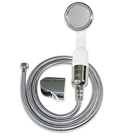 Bộ tay dây sen siêu tăng áp lõi lọc Nano Eurolife EL-109SH-N (Trắng bạc)