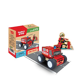 Bộ Đồ Chơi DIY TOONYKIDS Siêu Xe Tái Chế Road Transport Fire Truck TN00324-007 [Tặng Kèm Sticker