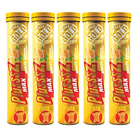 {COMBO5TUYP} Viên sủi Plusssz Max Multivitamin hương vị Cam không đường bổ sung vitamin C và khoáng chất dạng hòa tan, dễ hấp thu hỗ trợ tăng cường đề kháng, vững vàng sức khỏe (Tuýp 20 viên sủi).