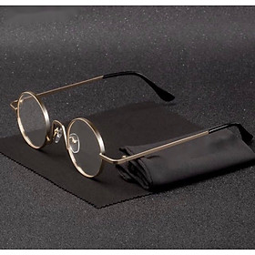 Kính mắt Nam nữ thời trang Mắt tròn nhỏ kim loại siêu chất