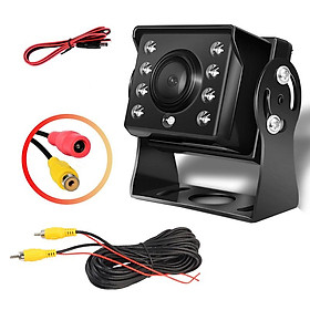 Mua Camera lùi xe tải 8 đèn led hỗ trợ nhìn đêm điện vào 12-24V chân cắm AV