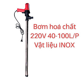 Dụng Cụ Bơm Hóa Chất Từ Thùng Phi Chạy Điện 220V SB-6B Chất Liệu Inox