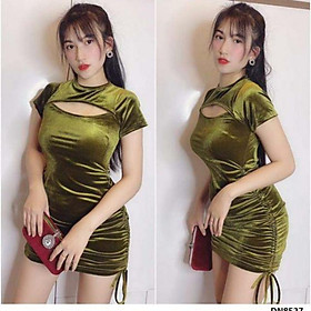 Đầm rút nhúng tay nhí hở ngực sexy