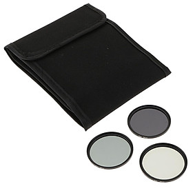 3-Piece Multi-Coated Glass Filter Kit (58mm ND2 ND4 ND8) for 58mm DSLR Lens