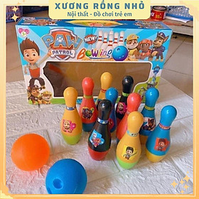 Bộ đồ chơi Bolling chủ đề chó cứu hộ cho bé gồm 10 chai bolling và 2 bóng