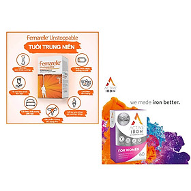 Combo ACTIVE IRON FOR WOMEN - FEMARELLE UNSTOPPABLE Ngăn thiếu máu