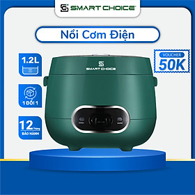 Mua Nồi Cơm Điện Mini 1.2L SMARTCHOICE SCG-RC3001 Lòng Nồi Phủ Ceramic Chống Dính Cao Cấp  Nồi Cơm Điện Cơ Có Quay Xách Dùng Cho 1-3 Người Ăn  Nấu Chín Nhanh  Giữ Ấm Lâu - Hàng Chính Hãng