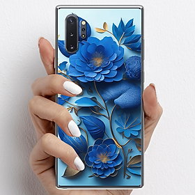 Ốp lưng cho Samsung Galaxy Note 10, Samsung Galaxy Note 10 Plus nhựa TPU mẫu Hoa xanh dương