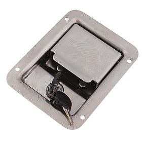 RV Paddle Entry Door Lock Latch with Lock Cylinder Dust
