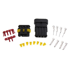 1 Set 4Pin HID Sealed Waterproof Quick  Electrical Wire Connector Plug