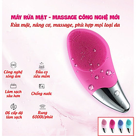 Hình ảnh Máy rửa mặt - Máy massage mặt nâng cơ - Máy rửa mặt nâng cơ sóng âm + TẶNG BĂNG ĐÔ QUẤN ĐẦU - Pin sạc dùng đến 15 ngày - Chống nước hiệu quả