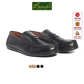 Giày lười nam banuli casual slip-on shoes moca6