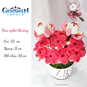 [Ảnh thật -  Có sẵn] Chậu hoa nghê thường quà tặng Genshin impact 23x17x10 cm