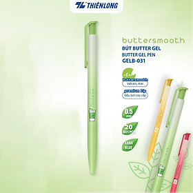 Bút gel B - Buttersmooth Gel Thiên Long GELB-031 - Premium Tip viết êm, trơn - Mực Xanh - Thân ngẫu nhiên