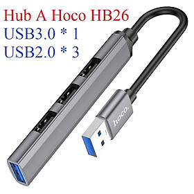 Mua Hub / bộ chuyển cổng USB 4 in 1 cho laptop Hoco HB26 - Hàng chính hãng