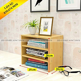 Kệ sách để bàn 3 tầng lắp ghép