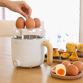 Mua Nồi điện mini Mooas kèm giá hấp/luộc trứng siêu tiện lợi (nội địa Hàn) Hàng chính hãng