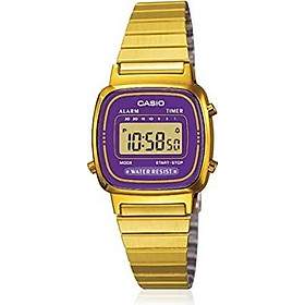 Casio #LA670WGA-6 Women's Gold Tone Chronograph Alarm LCD Digital Watch
