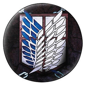 Gối tròn Attack on Titan đen - GOMA206
