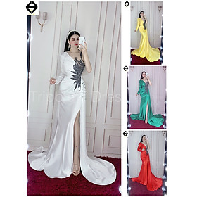 Đầm maxi body dạ hội dự tiệc kết cườm eo cao cấp TRIPBLE T DRESS - MS155Y- Size S/M/L