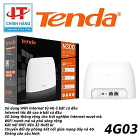 Mua Bộ Phát Wifi 4G LTE Tenda 4G03 Có Cổng Lan Chuẩn N300 - Hàng Chính Hãng