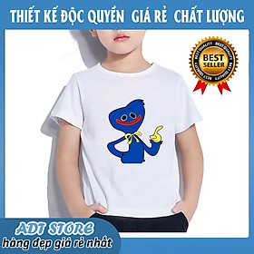 Áo thun cho bé trai in hình Game Poppy Playtime Huggy Wuggy 4 mẫu mới không đụng hàng cực HOT