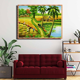 Mua Tranh canvas treo tường làng quê Việt Nam - QVN021