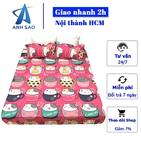 Ga chống thấm cho bé chất liệu cotton Hàn Quốc cao cấp A - kích thước 1m6x2m/1m8x2m