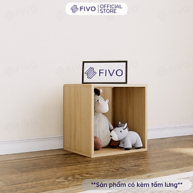 Kệ Gỗ Đa Năng Tổ Ong Chất Liệu MDF FIVO FB01 Màu Vân Gỗ, Có Tấm Lưng Dày Dặn, Đa Tầng Để Đồ Tiện Lợi - Hàng Chính Hãng