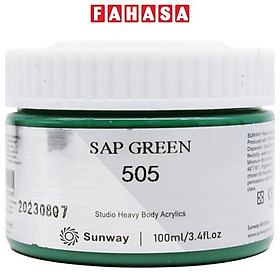 Tuýp Màu Vẽ Acrylic 100 ml - Sunway No.505 - Sap Green