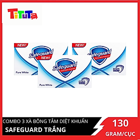 Combo 3 Xà bông cục Safeguard Trắng Cục 3*130G