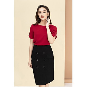 Áo sơ mi nữ ngắn tay cao cấp luperi lfsm1119 chất liệu lụa cho nữ công sở