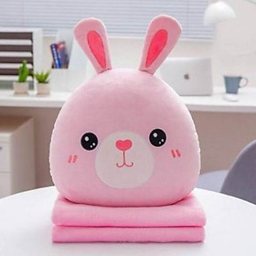 Mua Bộ chăn gối gấu bông thỏ hồng đáng yêu