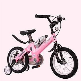 Xe đạp cho bé A283 full size, cho bé trai gái từ 2-8 tuổi, khung thép siêu bền, trang bi phanh đĩa cơ bánh trước và sau, bánh phụ, giảm sóc thể thao, nhiều màu cho bé
