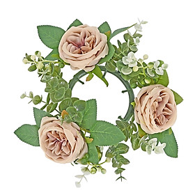 Candle  Artificial Wreath Greenery Wreath for Centerpieces Tabletop Home