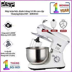 Máy trộn bột, đánh trứng 5.5 lít DSP mã KM3043 -hàng chính hãng