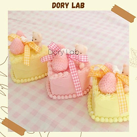 Mua Nến Thơm Bánh Kem Trái Tim Mix Dâu Tây Gấu Con Cute  Quà Tặng Độc Đáo - Dory Lab