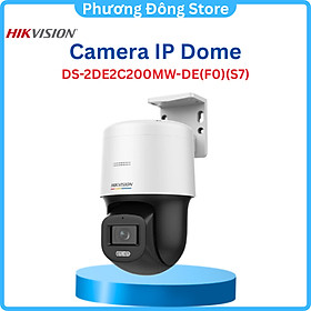 Camera IP Speed Dome HIKVISION DS-2DE2C200MW-DE(F0)(S7) 2MP có màu ban đêm, đàm thoại 2 chiều - Hàng chính hãng