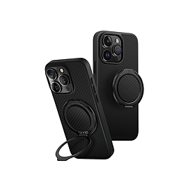 Ốp Lưng Dành Cho iPhone 16 Pro Max UNIQ KEVA AIR Bằng Sợi Aramid Tặng Kèm Phụ Kiện GripFit Làm Chân Đế Hoặc Móc Tay - Hàng chính hãng