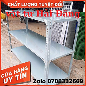 (mâm sắt Rộng 40cm) kệ sắt v lỗ ,kệ 3 tầng dài 60cm - 80cm - 100cm - 120cm - 150cm,kệ nhiều kích thước