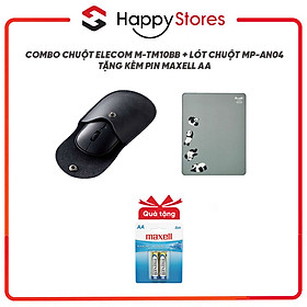 Mua COMBO CHUỘT YÊN TĨNH ELECOM M-TM10BB VÀ LÓT CHUỘT ELECOM MP-AN04 (TẶNG VỈ PIN MAXELL AA) - HÀNG CHÍNH HÃNG