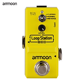 ammoon Loop Station Mini Guitar Looper Effect Pedal 10 Minutes Recording Time 3 Working Modes True Bypass Full Metal