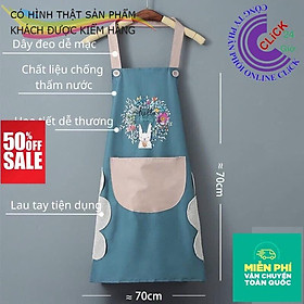 Tạp Dề Chống Thấm Nước Phong Cách Hàn Quốc Dễ Thương - CÓ CHỖ ĐỂ ĐIỆN THOẠI CHỖ LAU TAY TIỆN LỢI