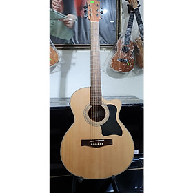 Mua Đân guitar Aucoustic MKAC355  thùng vuông to  size 4  màu vân gỗ đậm  Việt Nam bao da 3 lốp  bộ đây