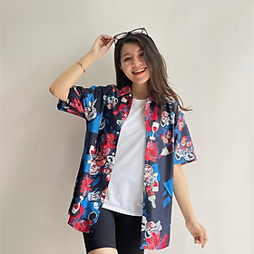 ÁO SƠ MI HOẠ TIẾT HOA MÀU CỰC ĐẸP