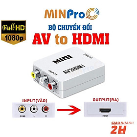 Mua Bộ chuyển đổi AV ra HDMI  bộ Adapter chuyển đổi AV sang HDMI chuẩn Full HD 1080P - MINPRO