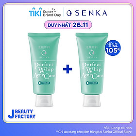 Sữa rửa mặt dành cho da mụn Senka Perfect Whip Acne Care 100g Tặng Sữa rửa mặt dành cho da mụn 100g