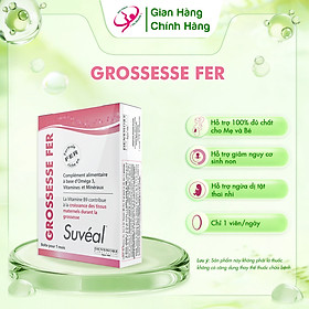  Suvéal Grossesse - Fer: Vitamin Tổng Hợp Cho Bà Bầu Cao Cấp Từ Pháp, Bổ Sung Đầy Đủ Vitamin Khoáng Chất, Ngăn Ngừa Dị Tật Thai Nhi, Tiền Sản Giật Và Tiểu Đường Thai Kỳ, Không Gây Táo Bón